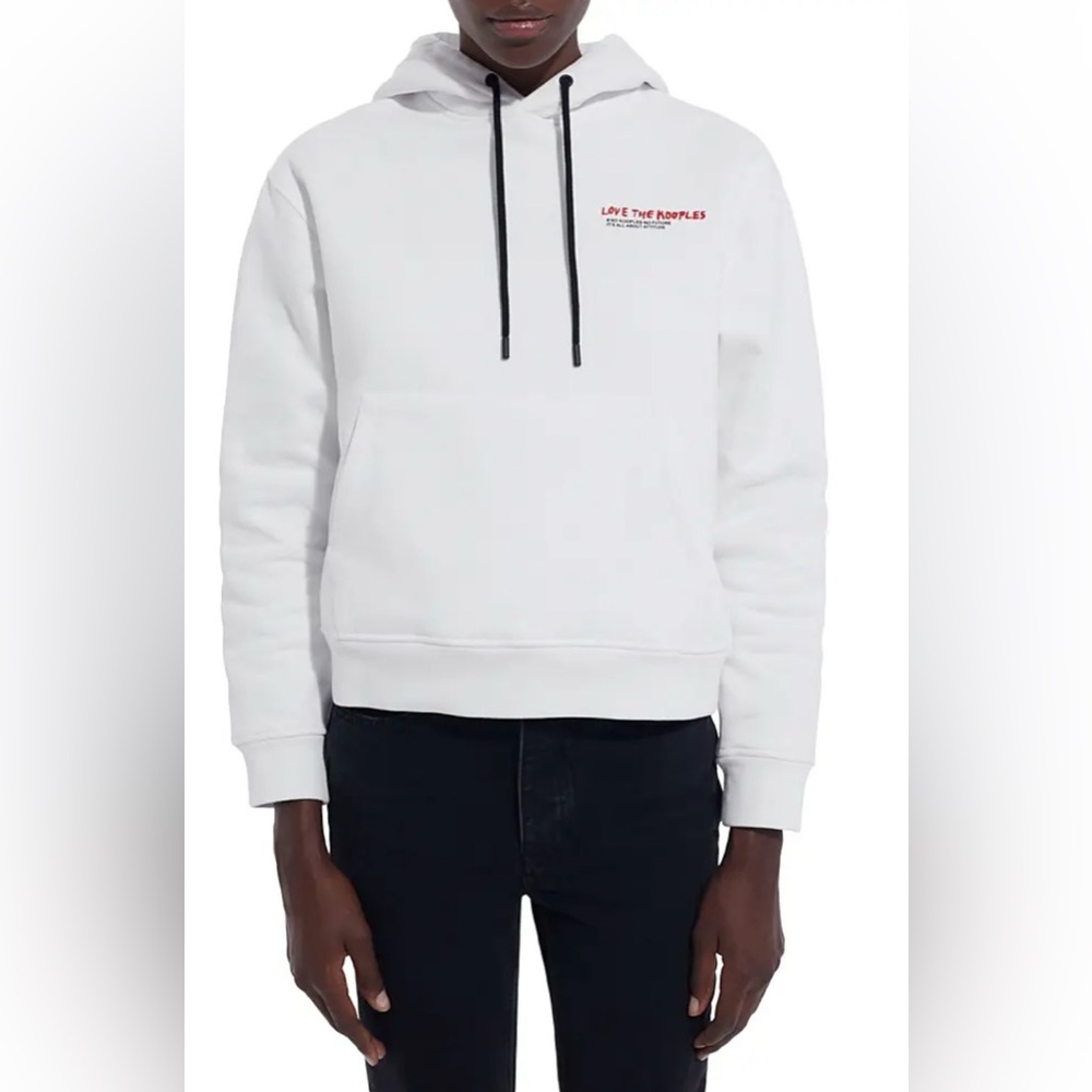 NWT The Kooples White Graphic Logo Hoodie I Love The Kooples – Size XL - Picture 2 of 9